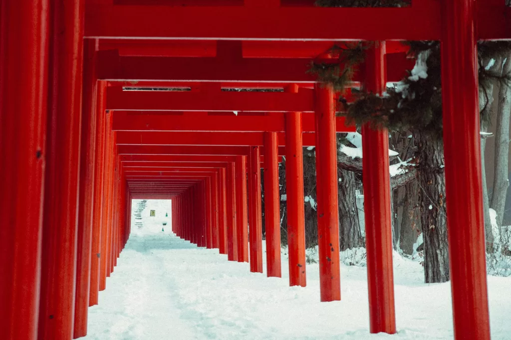 Sapporo Fushimi Inari Shrine in Winter