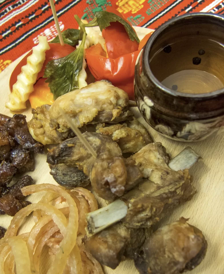 traditional-christmas-pork-dishes-and-pickled-vegetables