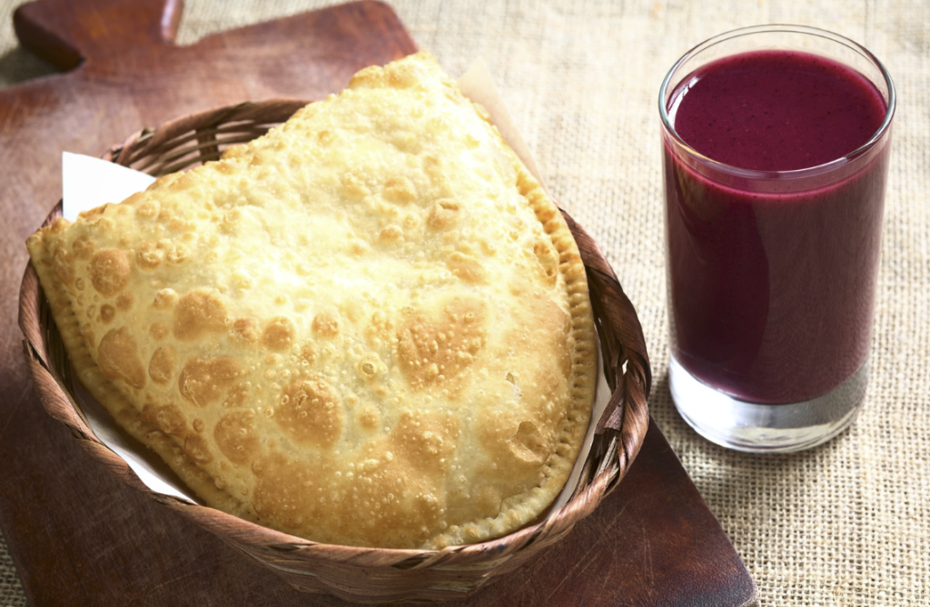 Traditional Bolivian snack called Pastel