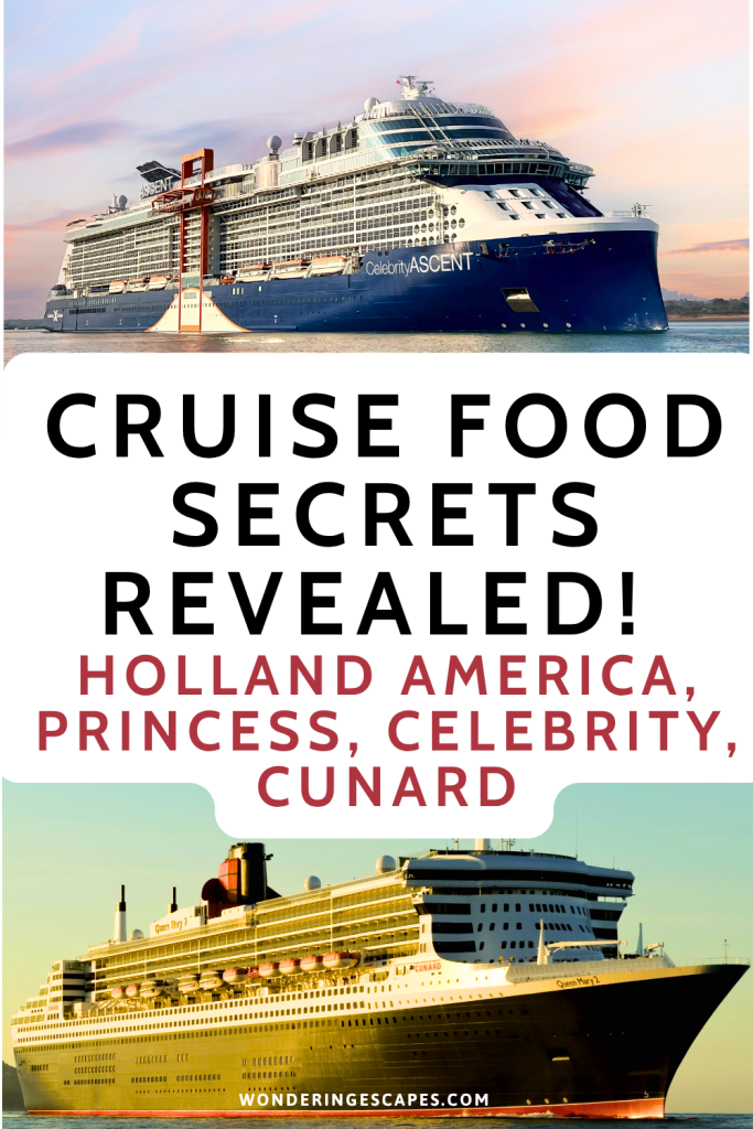 Included Meals at Sea: Holland America, Princess, Celebrity, Cunard Compared